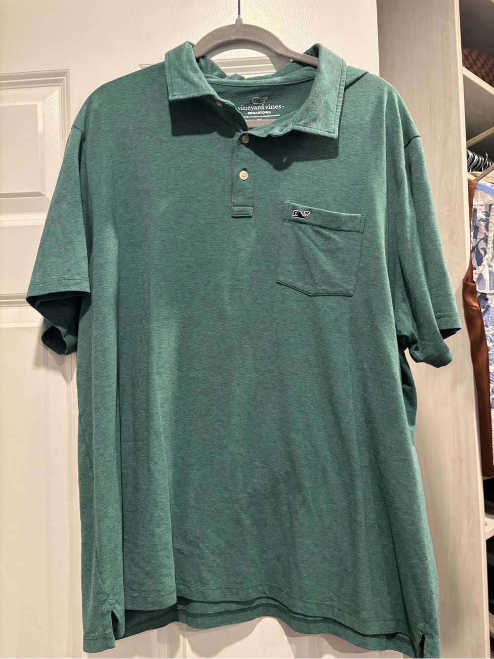 Vineyard Vines Teal Green Polo with Chest Pocket